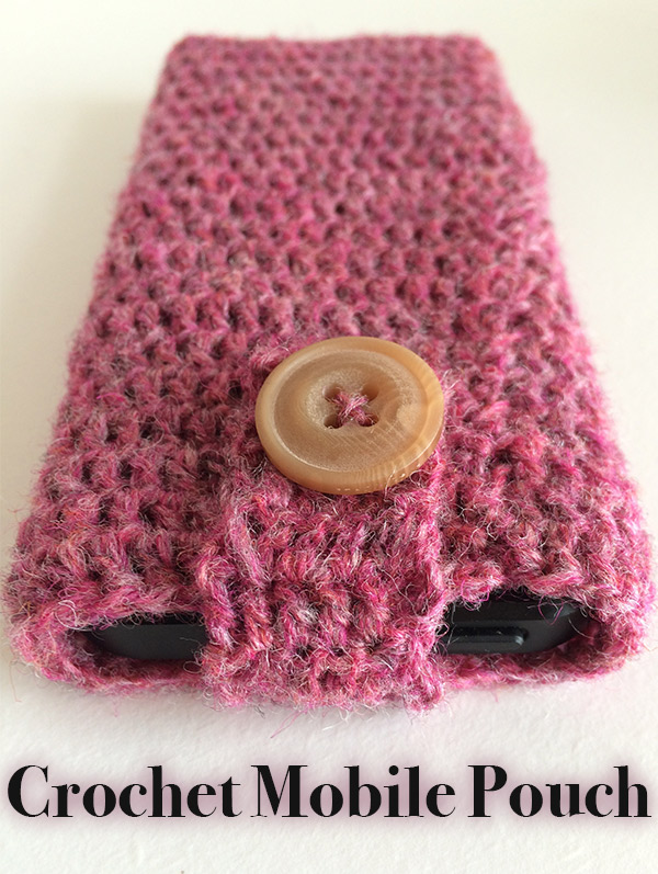 crochet mobile pouch