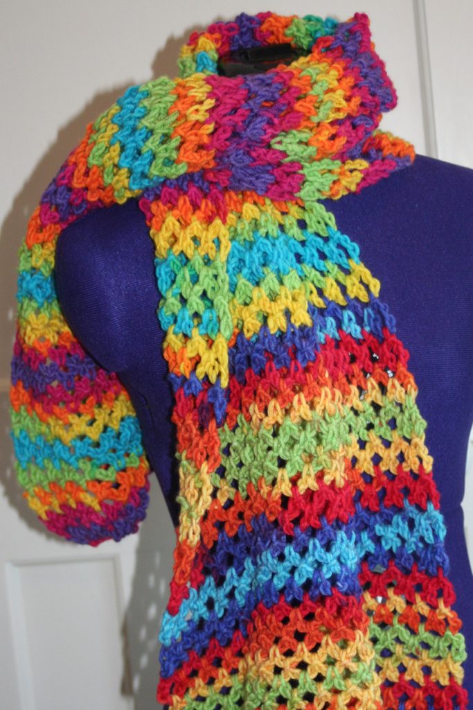 Crochet Rainbow Scarf Pattern Lucy Kate Crochet