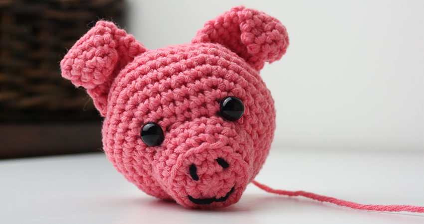 Crochet Pig Head