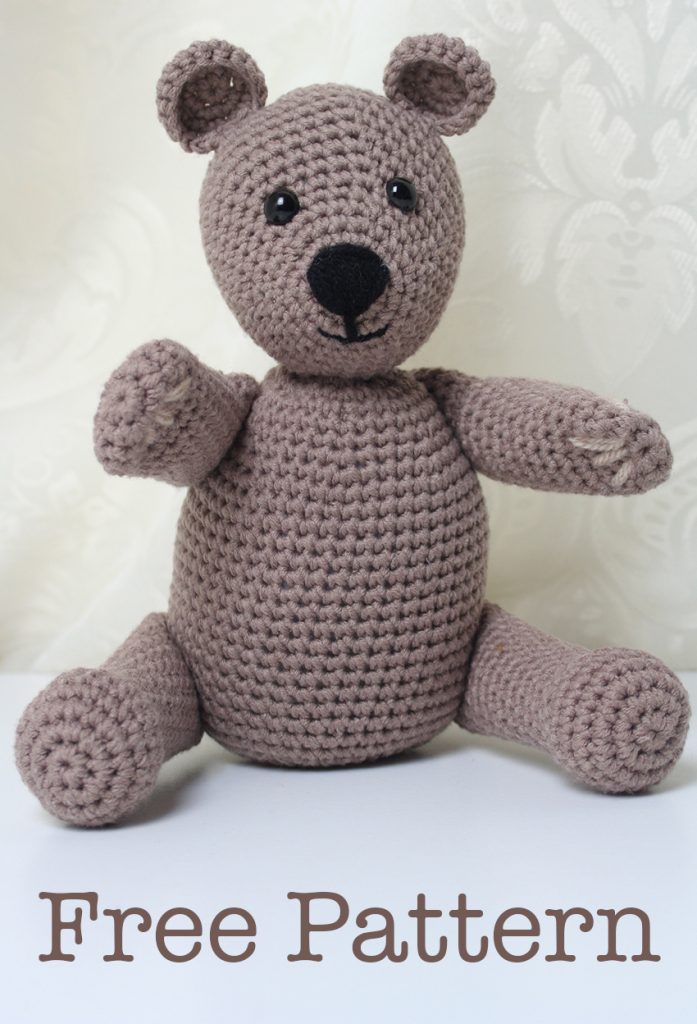 crochet fluffy teddy bear