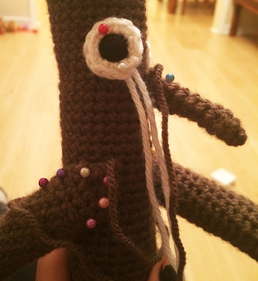 Crochet Stick Man - joining your stick man crochet toy together