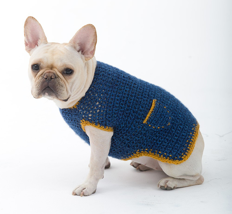 Free crochet dog sweater patterns by lion brand