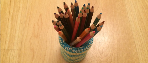 crochet pencil holder