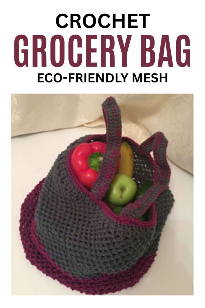 photo of crochet grocery bag