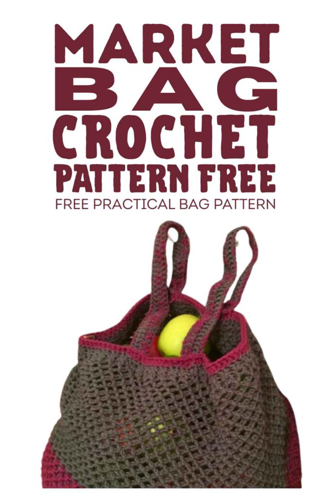 photo of a market bag made from crochet
