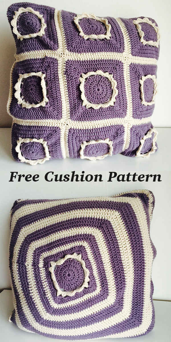 floral crochet cushion pattern