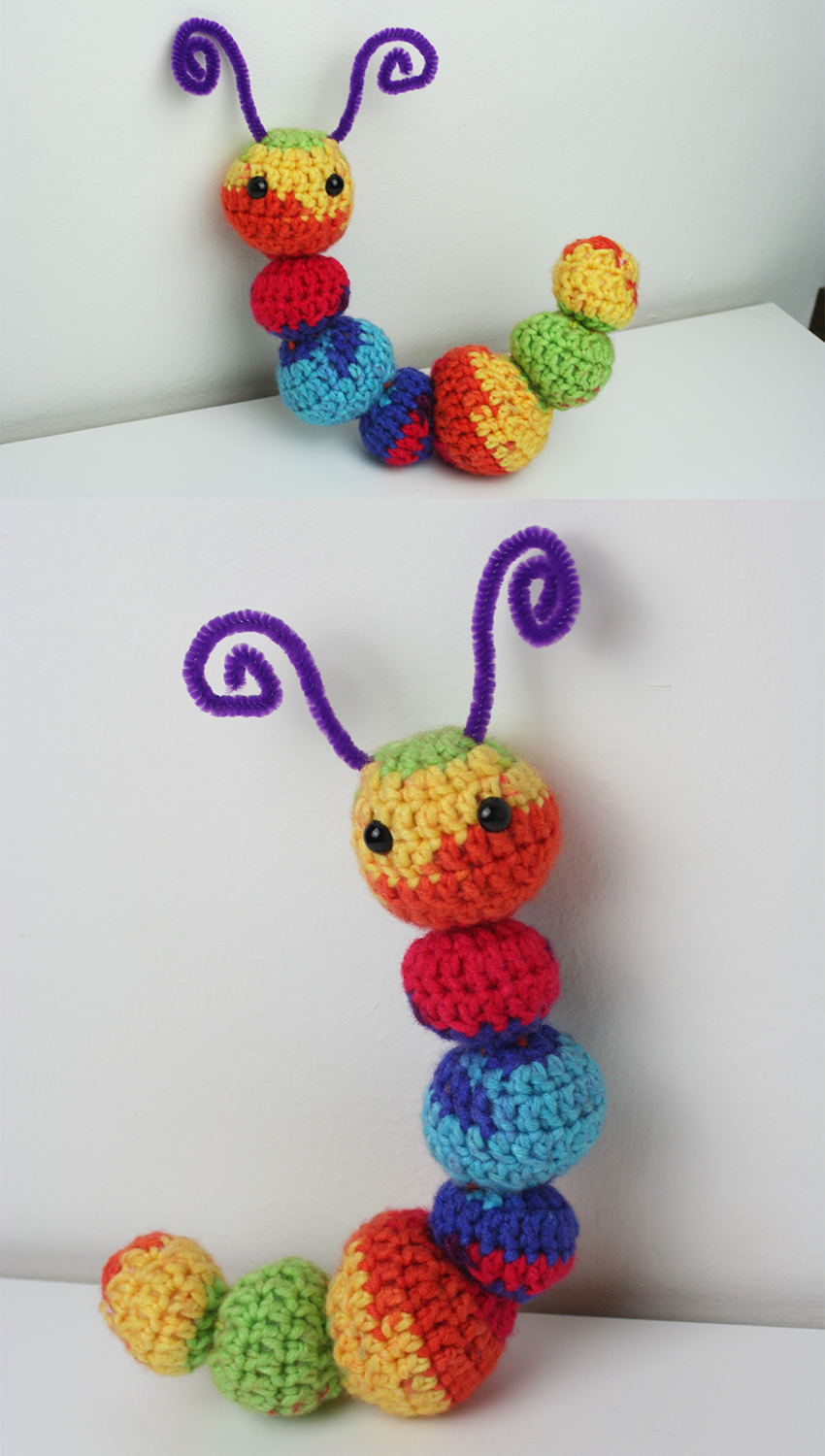 Crochet Rainbow Caterpillar Pattern