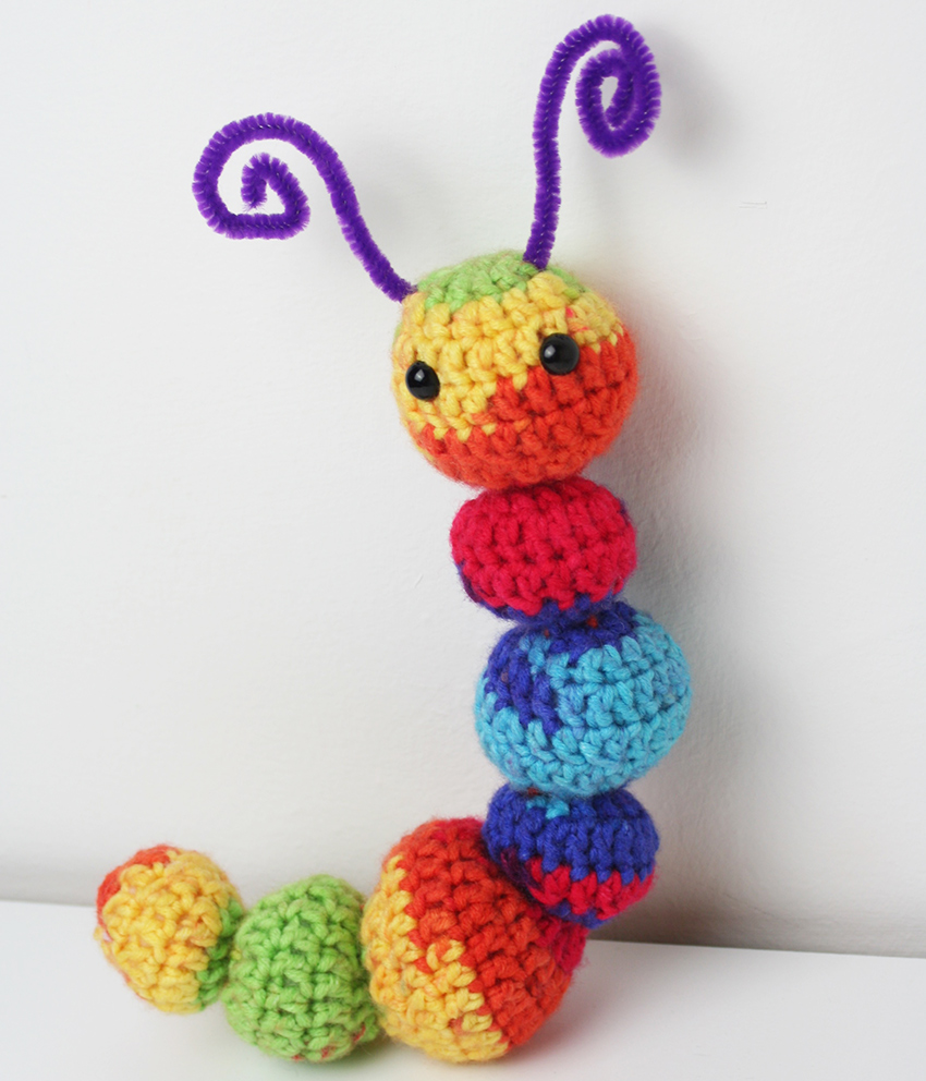 Crochet Rainbow Caterpillar