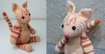 crocheted cat toy