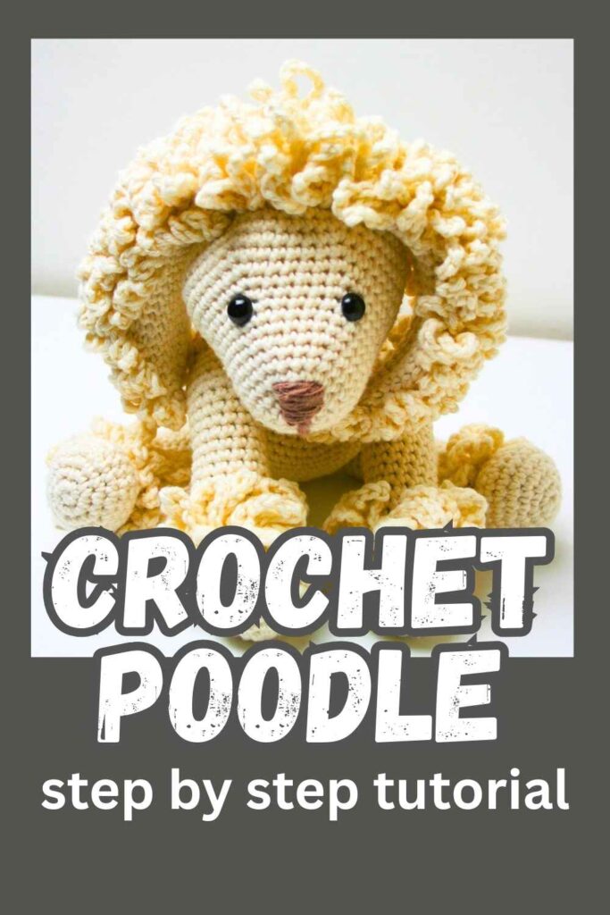 photo of a crochet poodle