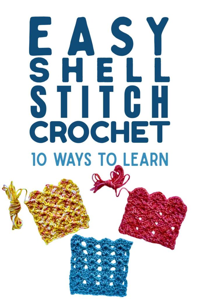 photos of easy shell stitch crochet variations