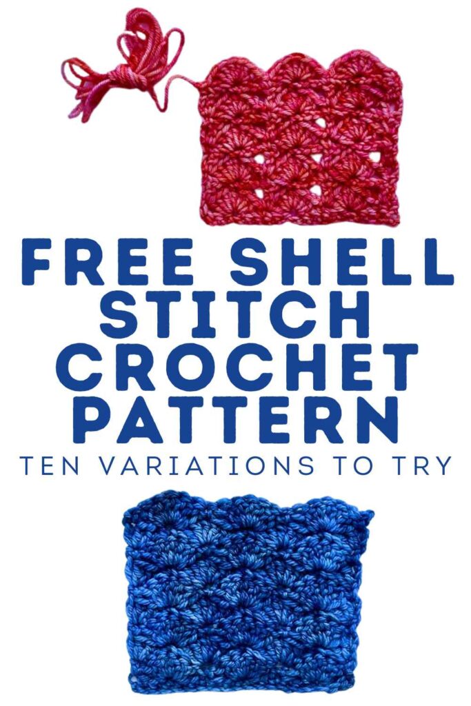 photos of shell stitch variations