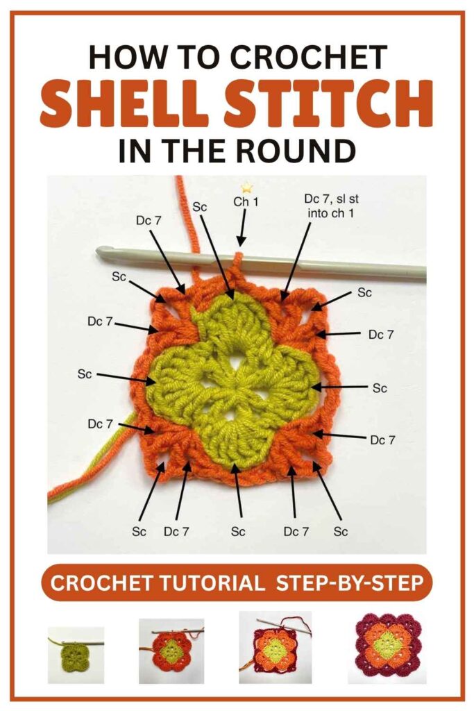 Photos of crochet shell stitch