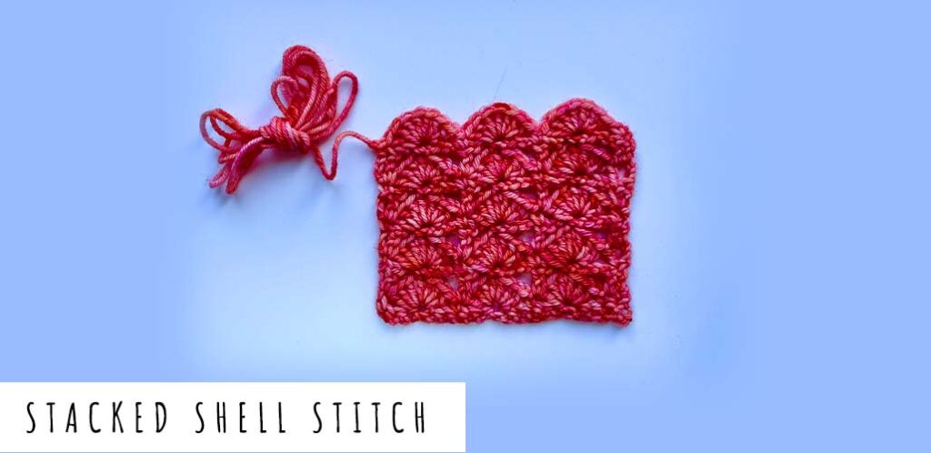 crochet shell stitch variations stacked
