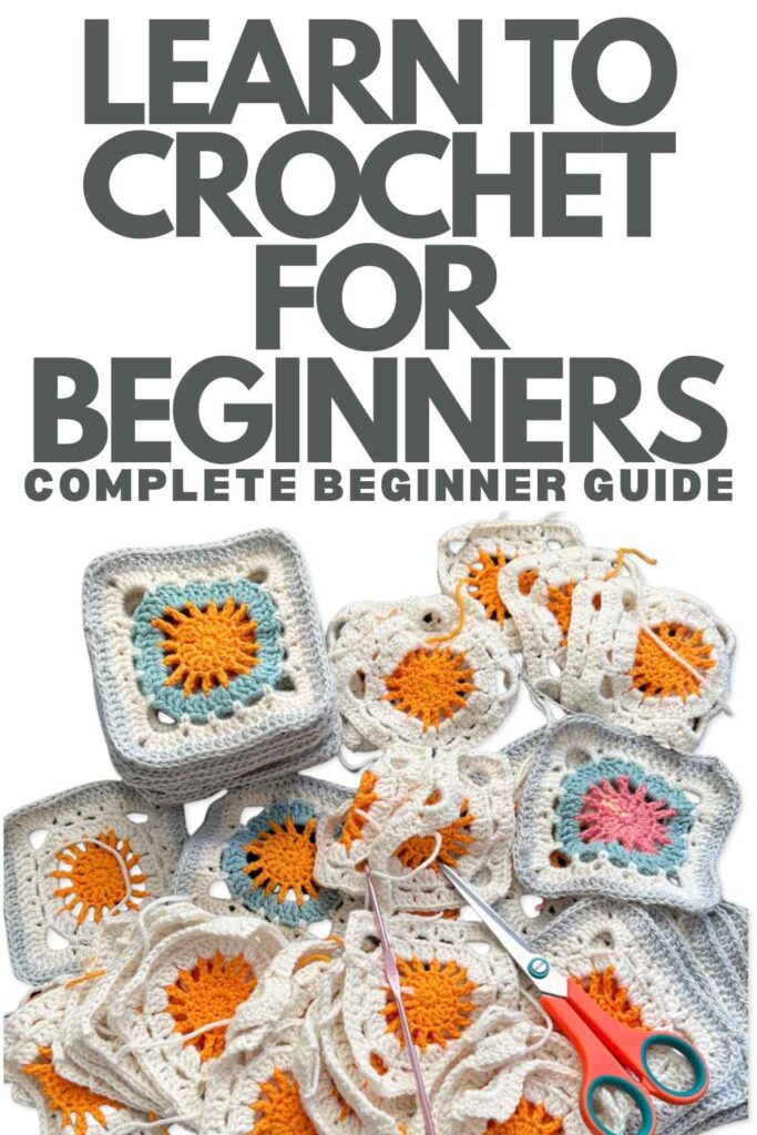 photo of beginner crochet granny squares
