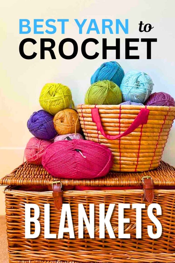 phot of yarn in a wicker basket