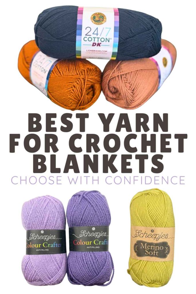 photos of crochet blanket yarn