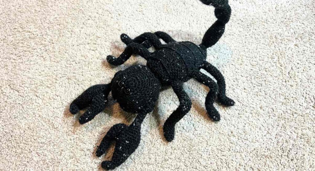 image of crochet scorpion