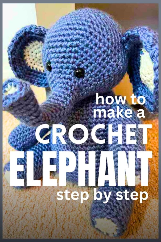 photo of a crochet elephant