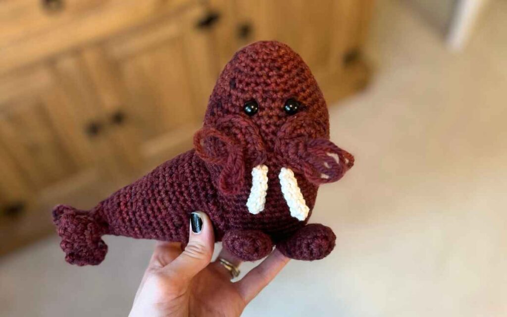image showing my crochet walrus