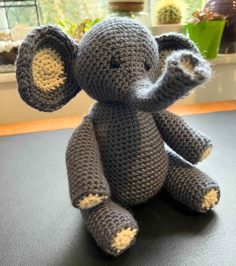 crochet elephant by lucy kate crochet