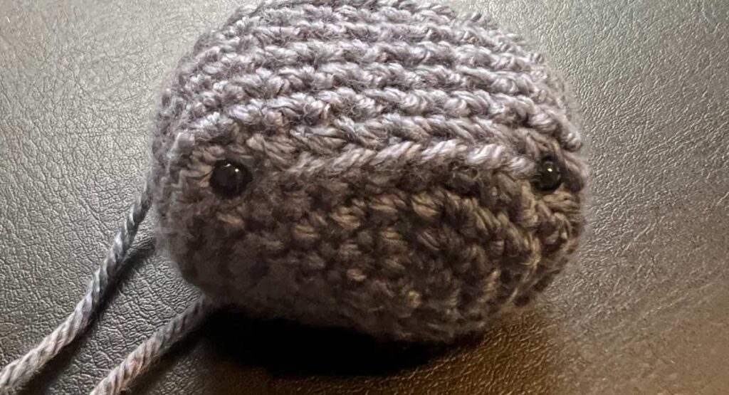 false start crochet hippo muzzle