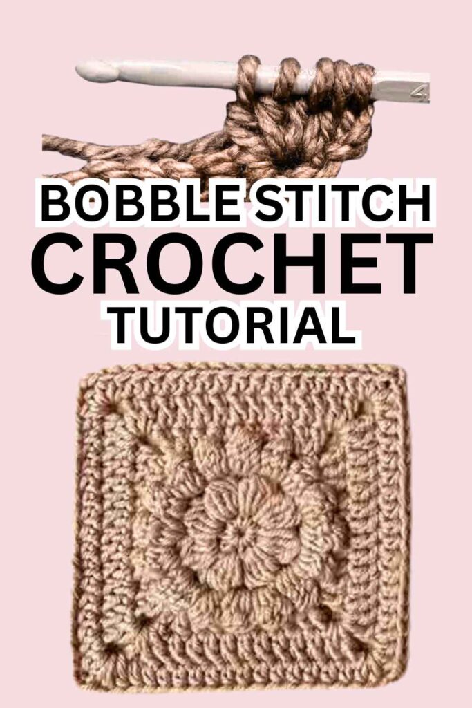 photo of a bobble stitch granny square