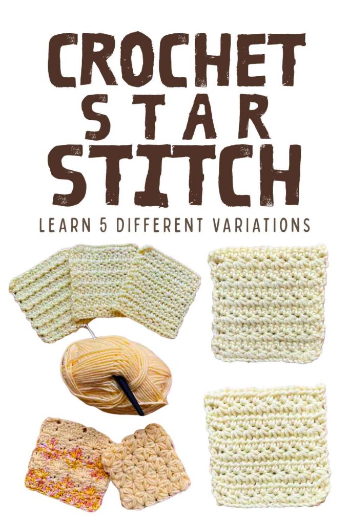 photo of crochet star stitch samples