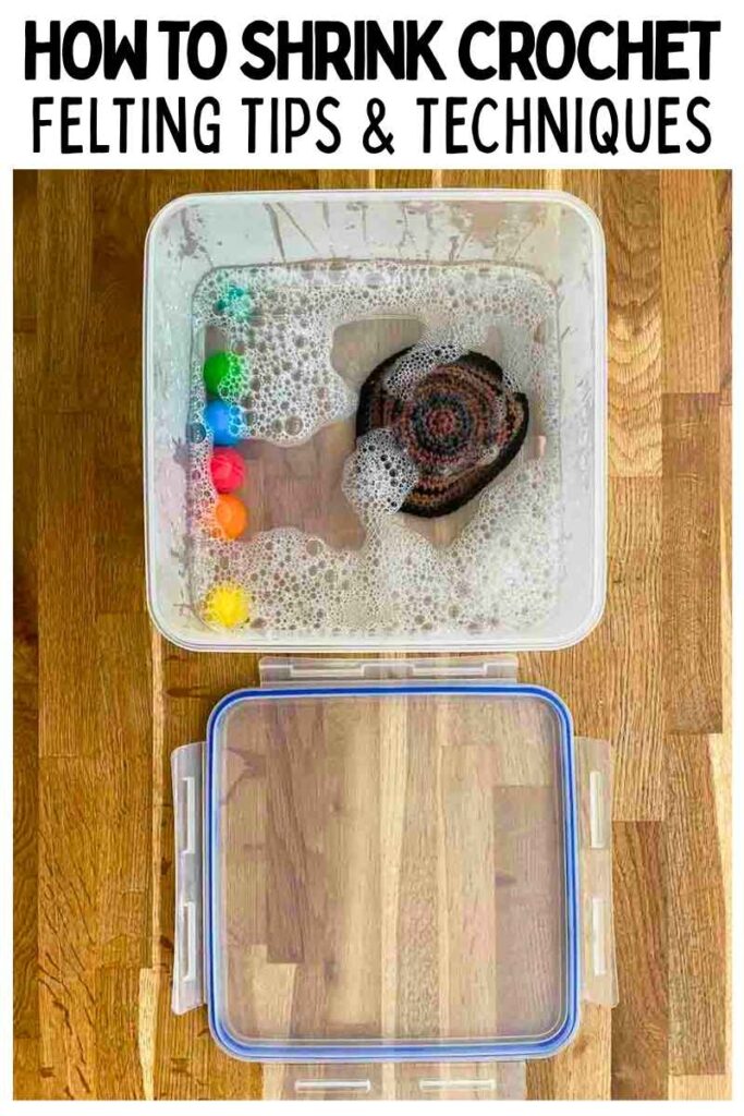 photo of equipment to shrink crochet