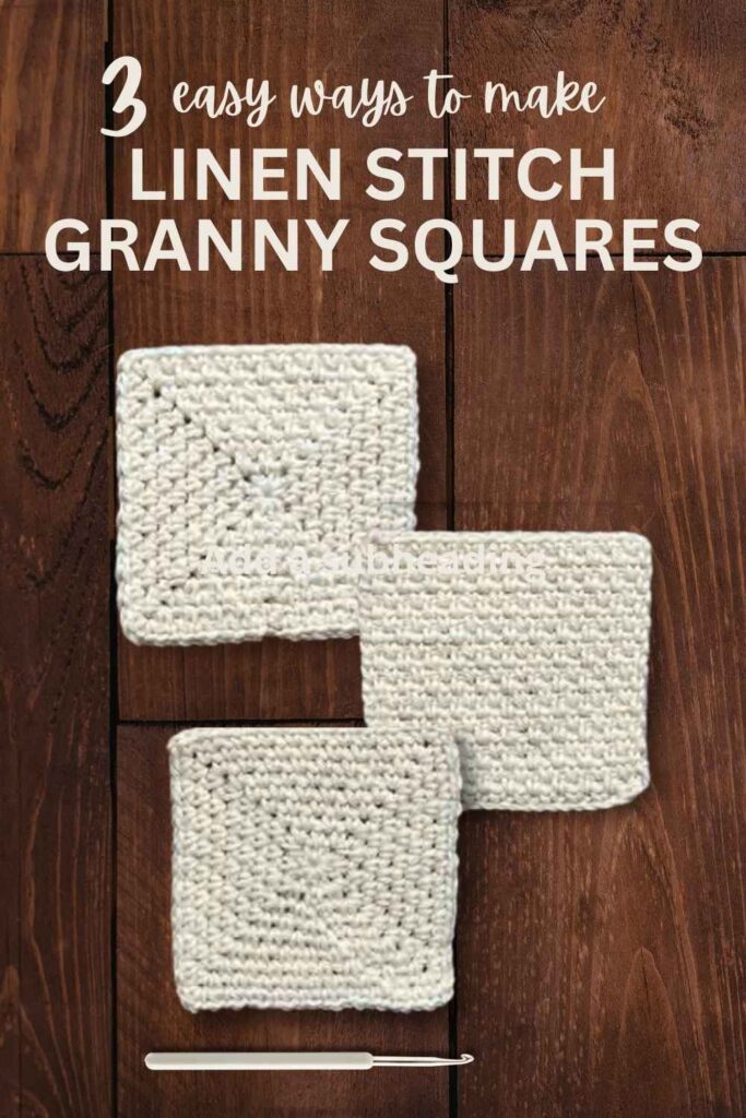 photo of linen stitch granny squares