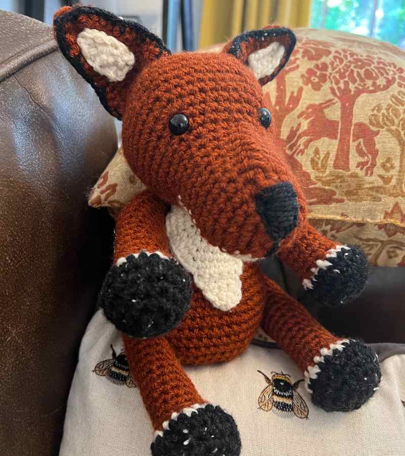 fox crochet work in progress