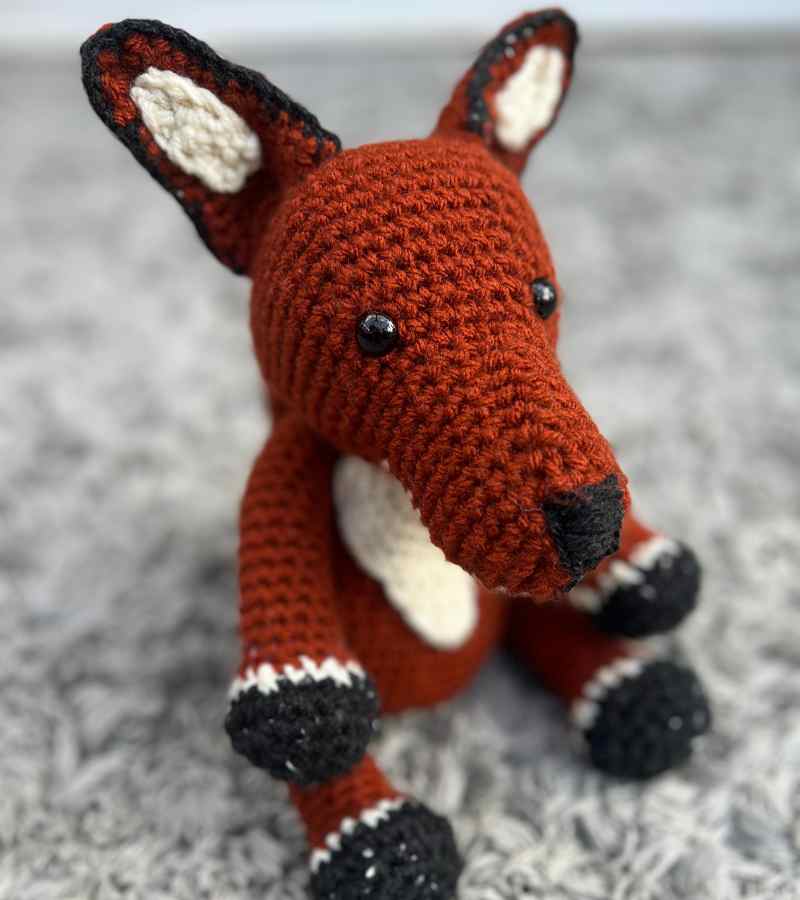 crochet red fox