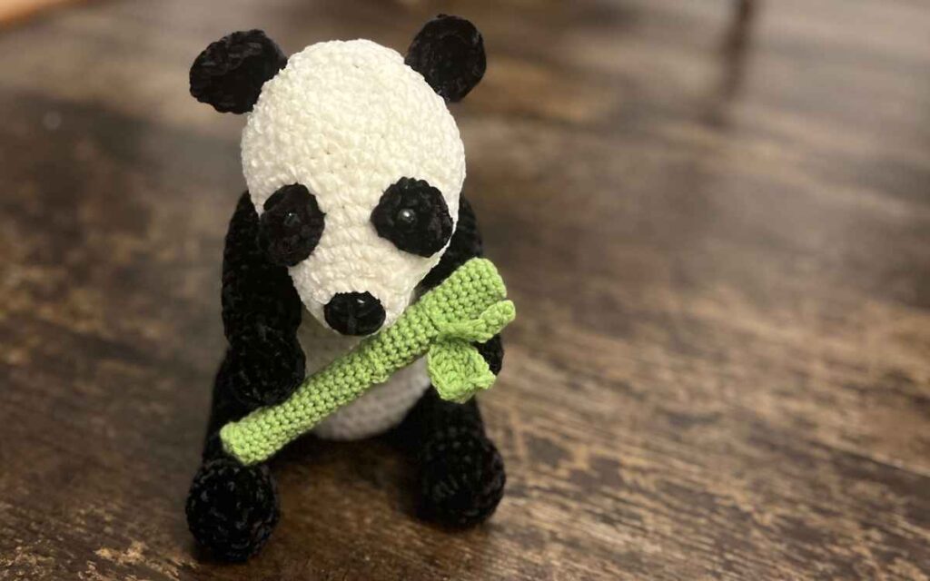crochet panda head