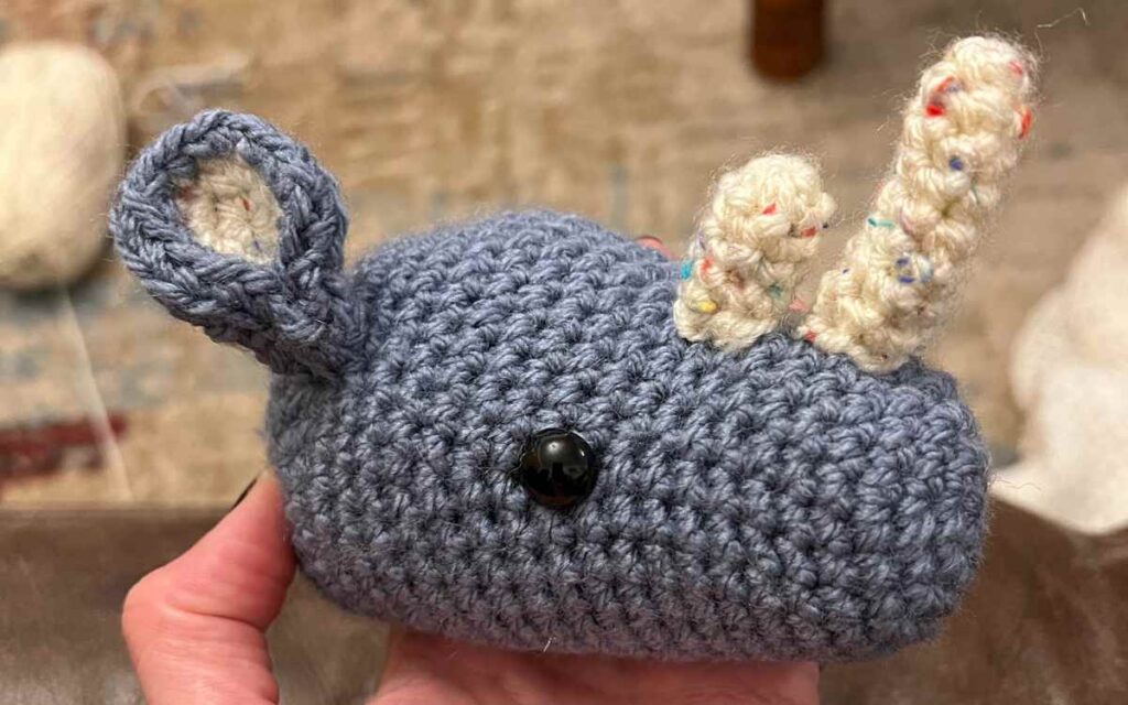 crochet rhino head