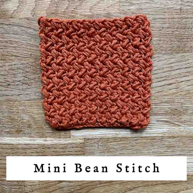 mini bean stitch granny square