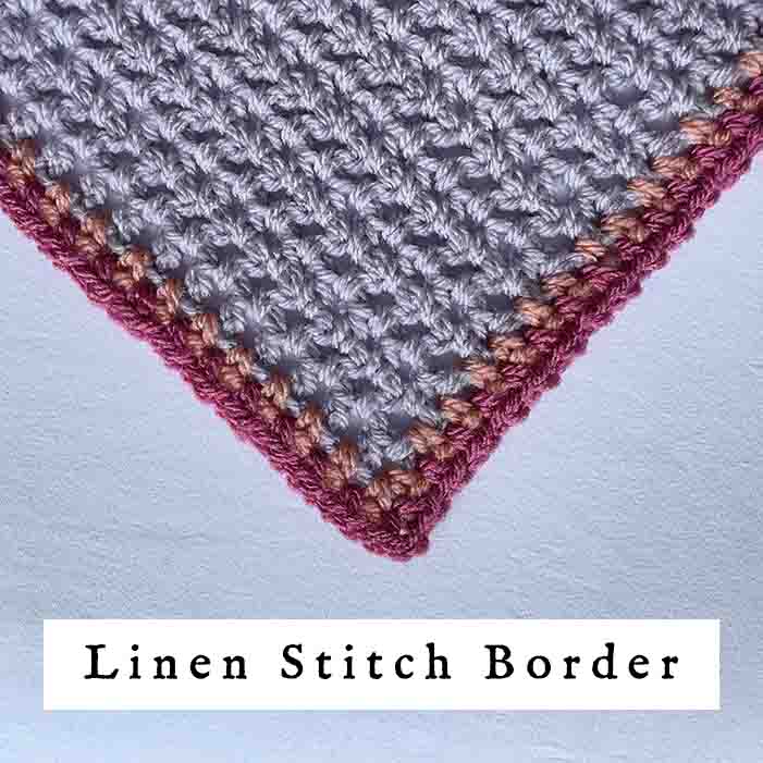 linen stitch crochet blanket border