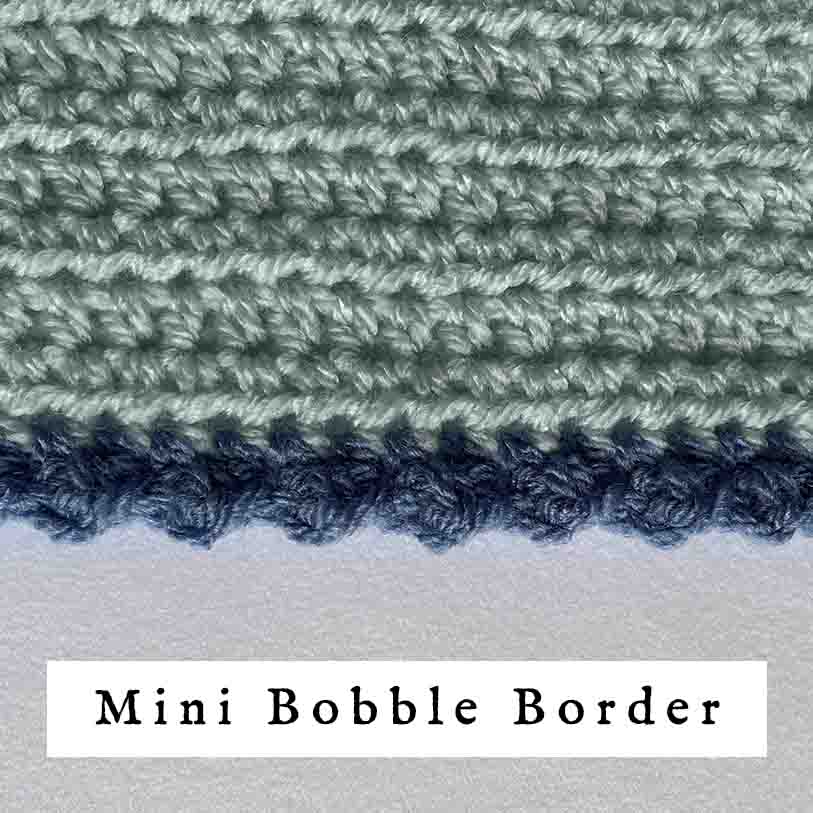 mini bobble stitch crochet blanket border
