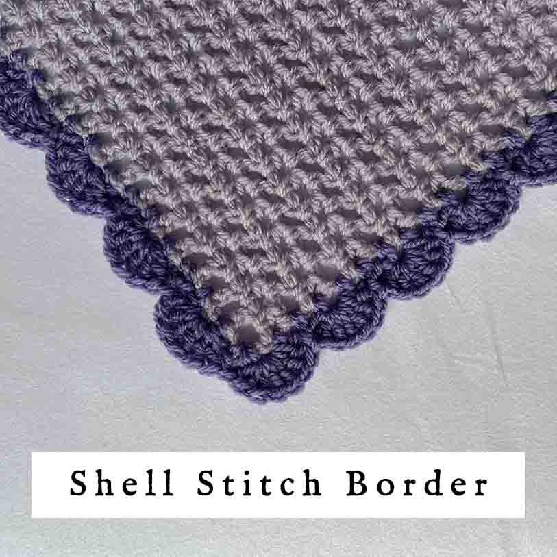 shell stitch crochet blanket border