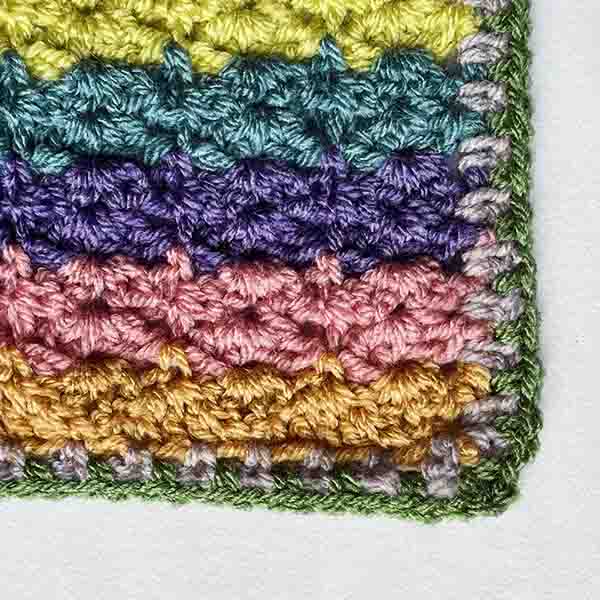 linen or moss stitch crochet blanket border