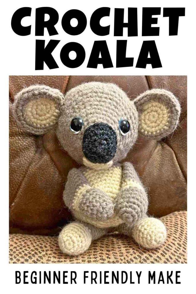 photo of a cute crochet koala