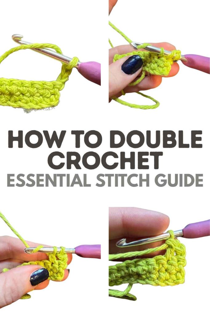 photo of double crochet stages