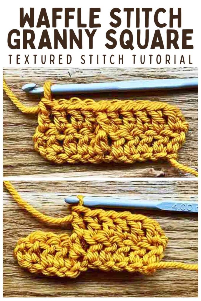photo of crochet waffle stitch samples