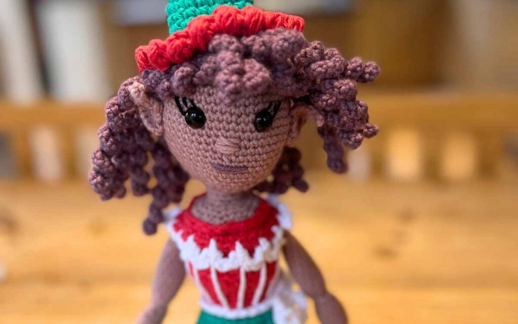 crochet christmas elf doll pattern by lucy kate crochet