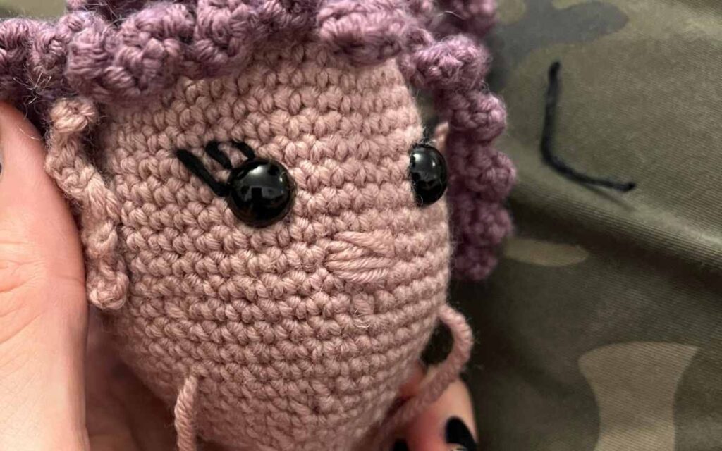 crochet elf face
