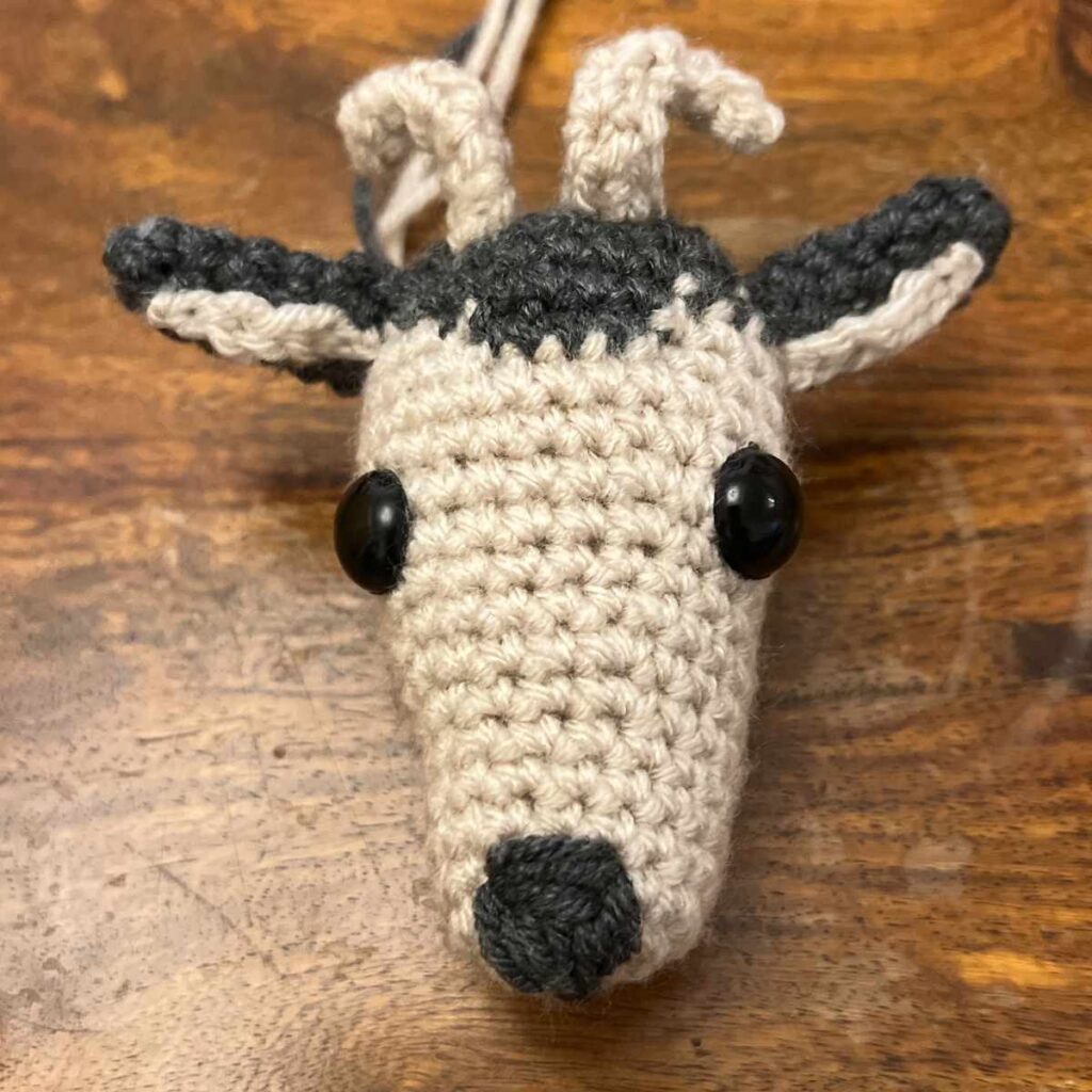 crochet goat head