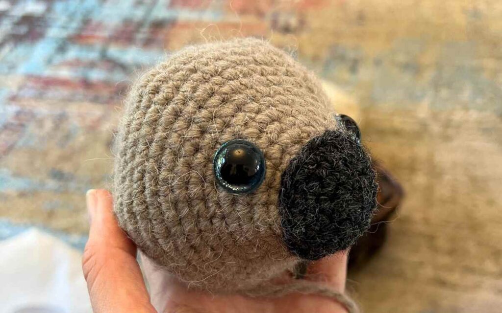 crochet koala head