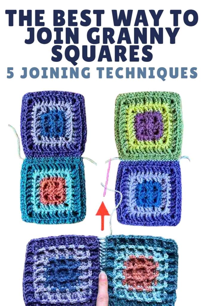 photo of granny squares being joined