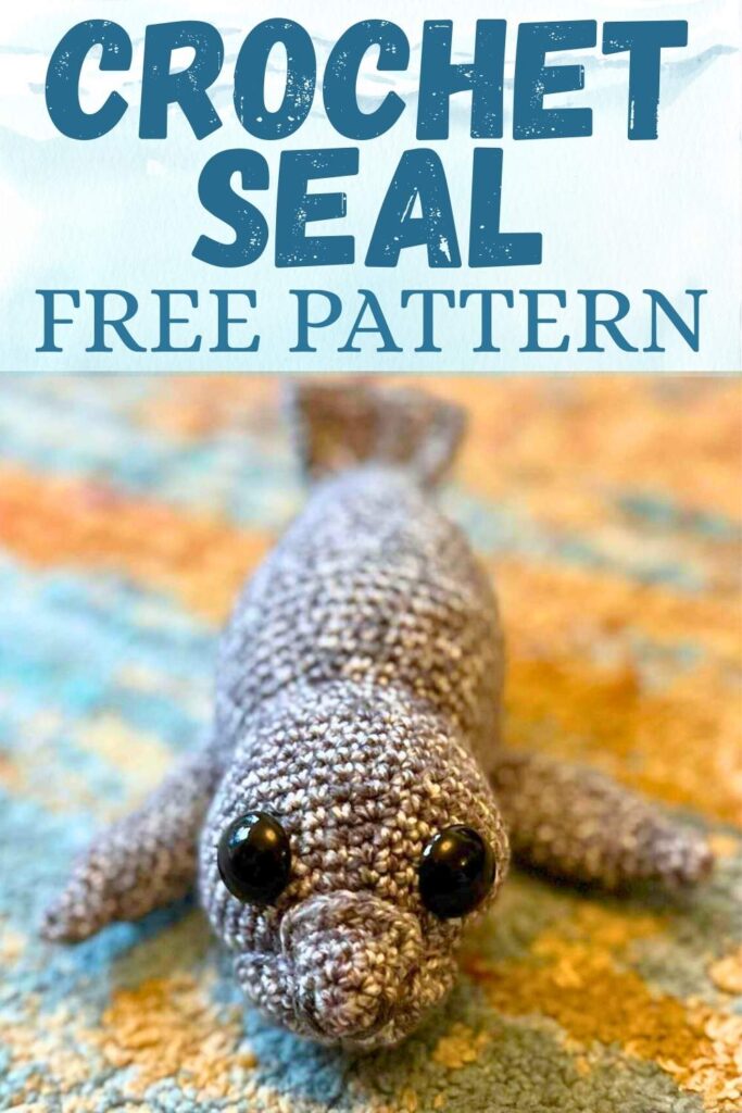 photo of a cute crochet seal