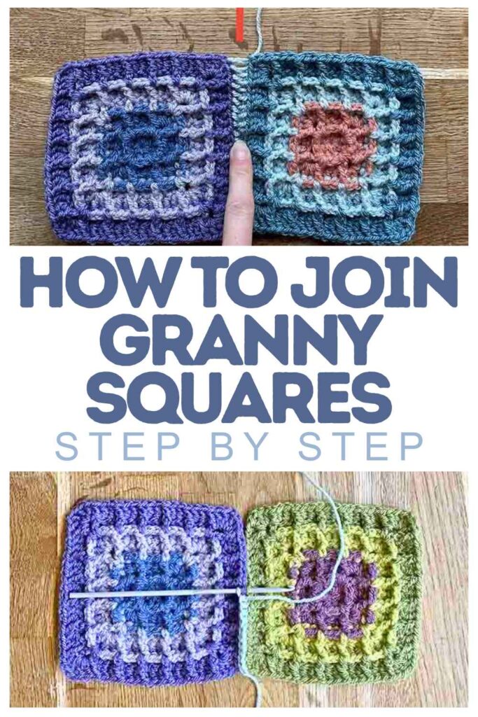 photos of joining granny squares