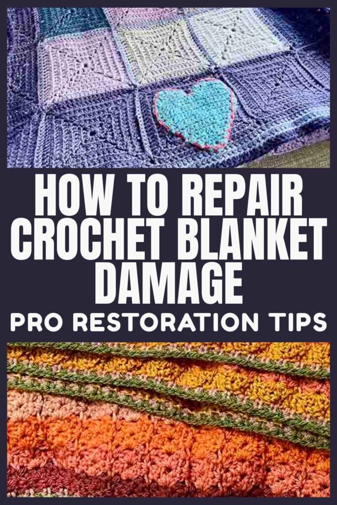 photo of crochet blanket repairs